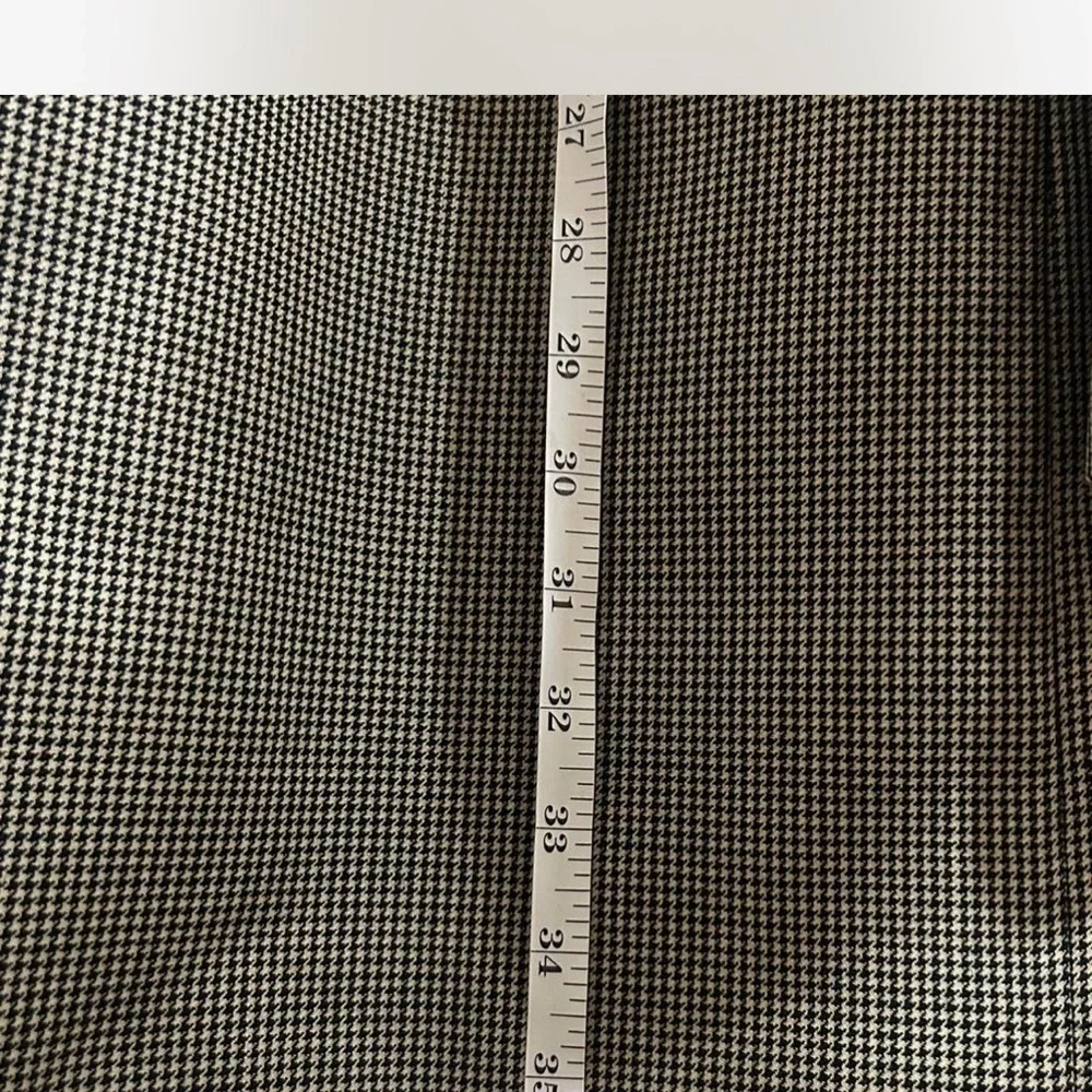 100% Wool |Brooks Brothers| Blazer Men's 46 Long Black & Tan Houndstooth Coat